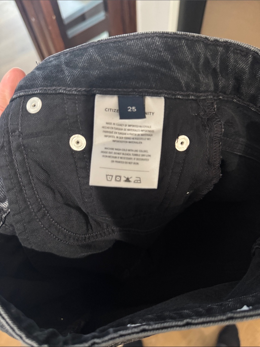 Citizens of Humanity Zurie Straight Leg Black Wash Jeans Size 25 NWT - Picture 12 of 12